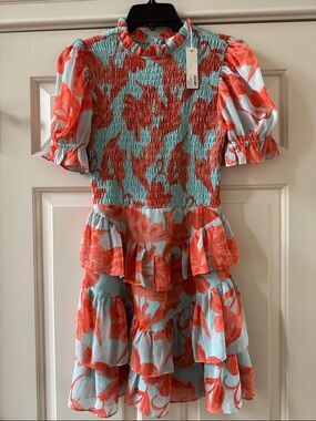 Olivaceous NWT Floral Ruffle Dress M $108
